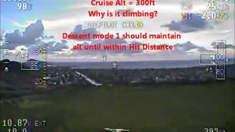 RTH throttle testing with airspeed sensor