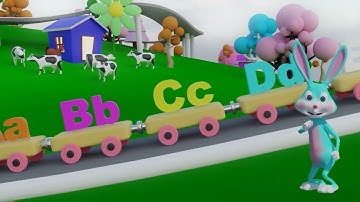 Learn Alphabet Train Song   3D Animation Alphabet ABC Train song for children
