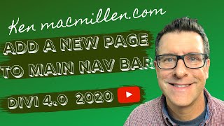 How to add a new page to Main Navigation Bar Divi