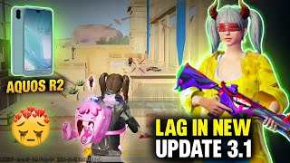 Aquos R2 in New update 3.1 | Lag ?🥺| Aquos R2 Pubg Test