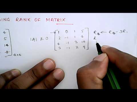 Mathematics: Finding Rank of Matrix