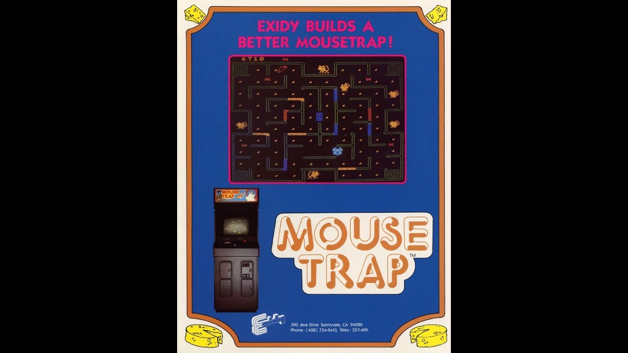 Mouse Trap/マウストラップ (Arcade, 1981, Exidy/Larry Hutcherson/Dave Staugas/Howell Ivy)