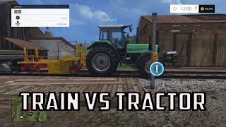 Can Train REALLY Beat Tractor in Farming Simulator