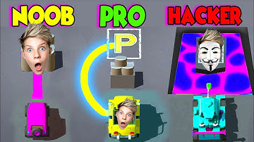 Can We Go NOOB vs PRO vs HACKER In PARK MASTER!? (ALL LEVELS!) Prezley