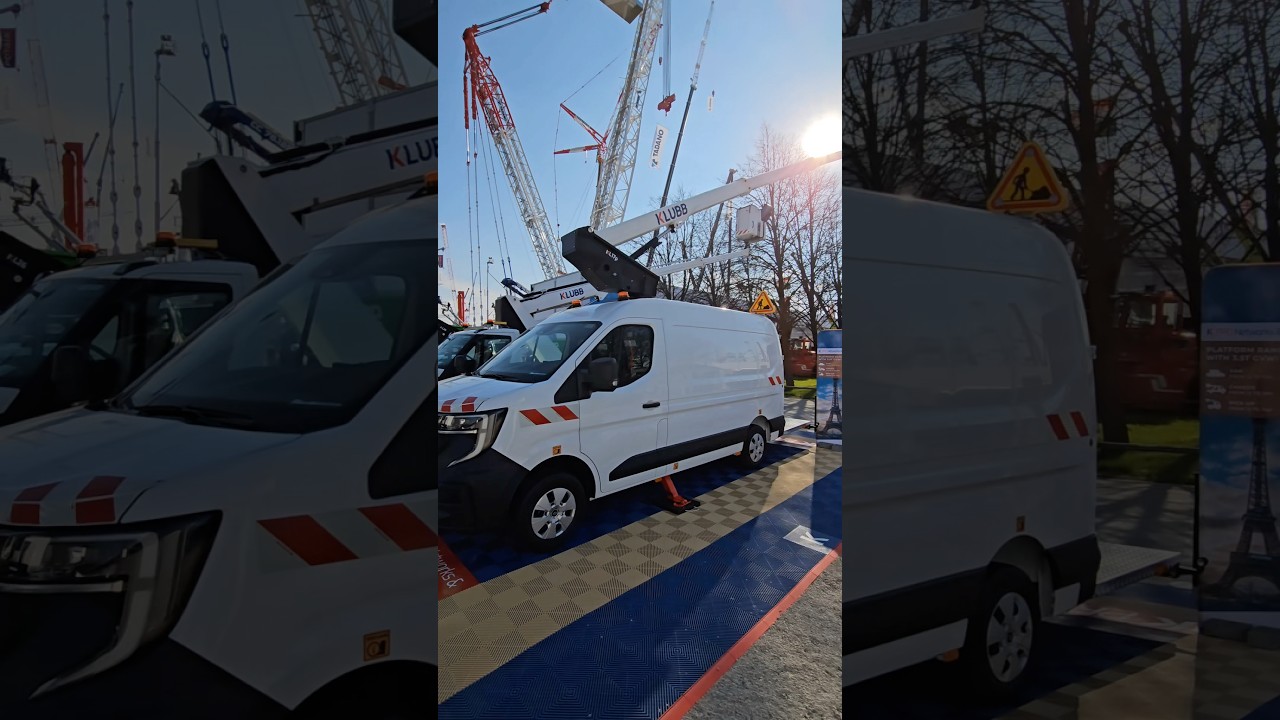 Автовышка на базе микроавтобуса Renault, выставка Bauma 2025 Германия