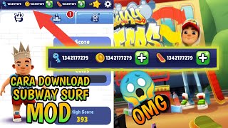 Cara Download game Subway surf Mod Apk Key, Koins, Skateboard Unlimited screenshot 1