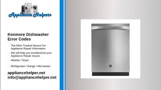 Kenmore Dishwasher Error Codes