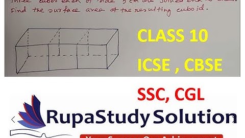 three cubes each of side 5 cm are joined end to end then the surface area of resulting cuboid is