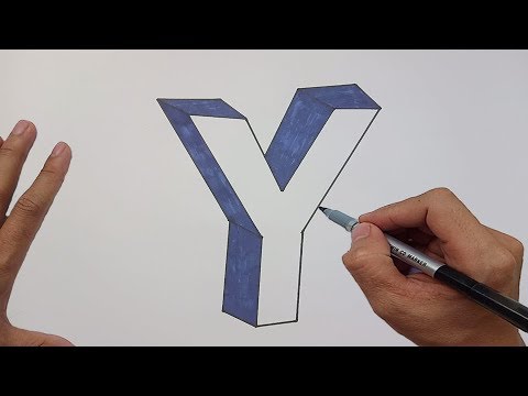 How to draw the Letter Y in 3D | Easy Drawing Tutorial