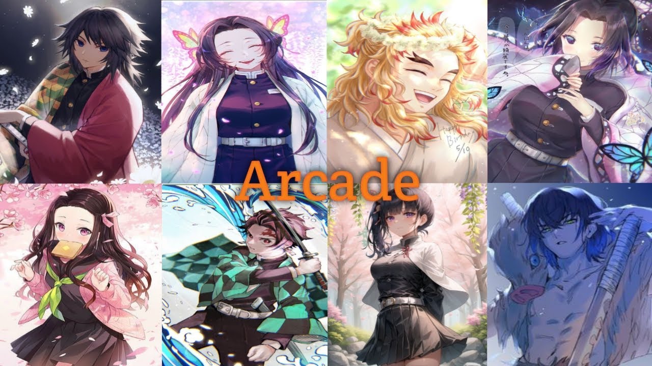 Demon slayer characters singing Arcade | kimetsu no yaiba | #kny #ds #video