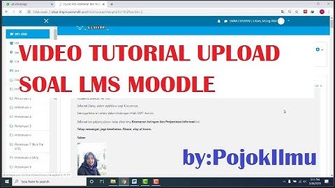 Video Tutorial upload soal pilihan ganda pada LMS Moodle