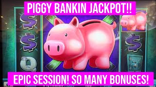 PIGGY BANKIN SLOT JACKPOT! BONUS AFTER BONUS!