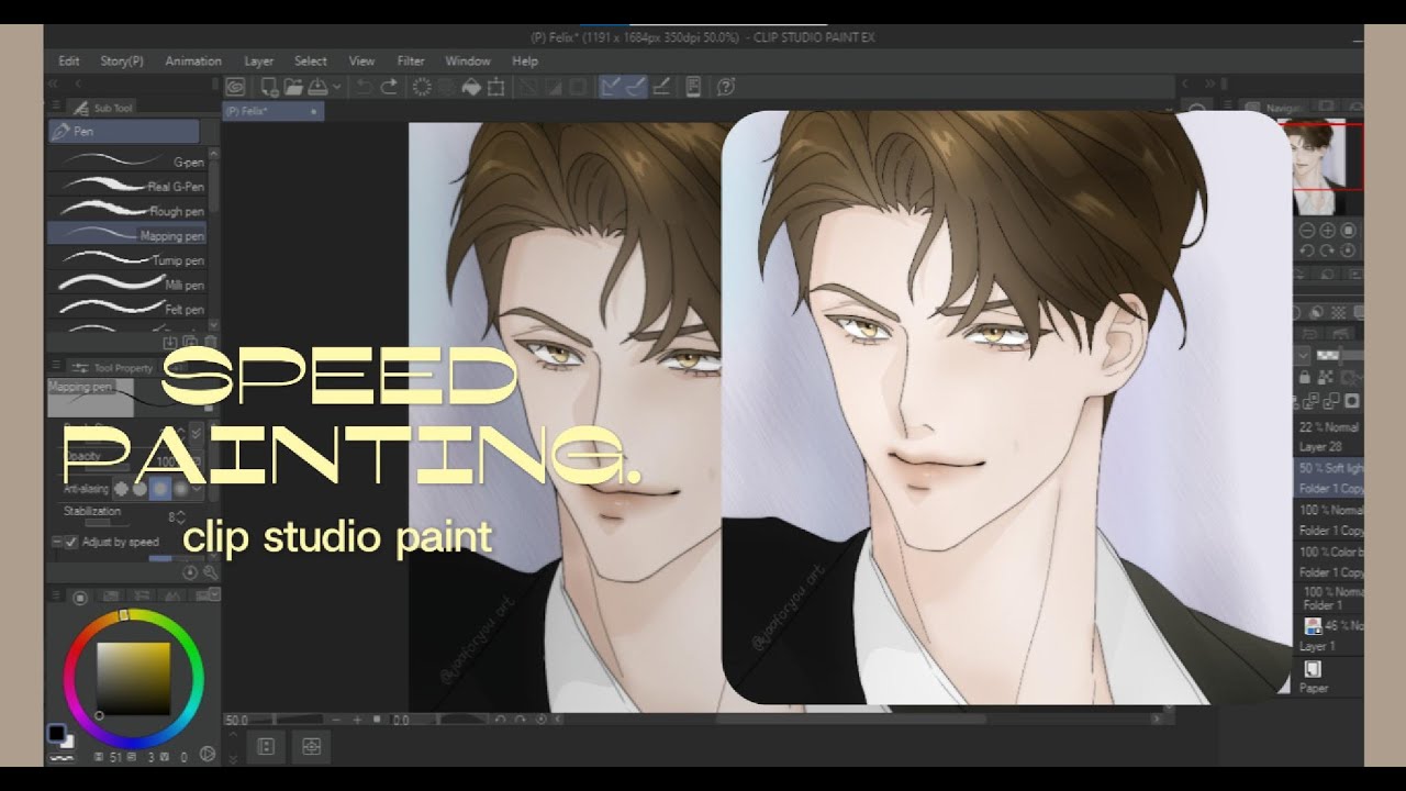Drawing in Clip Studio Paint | SPEED PAINTING - YouTube