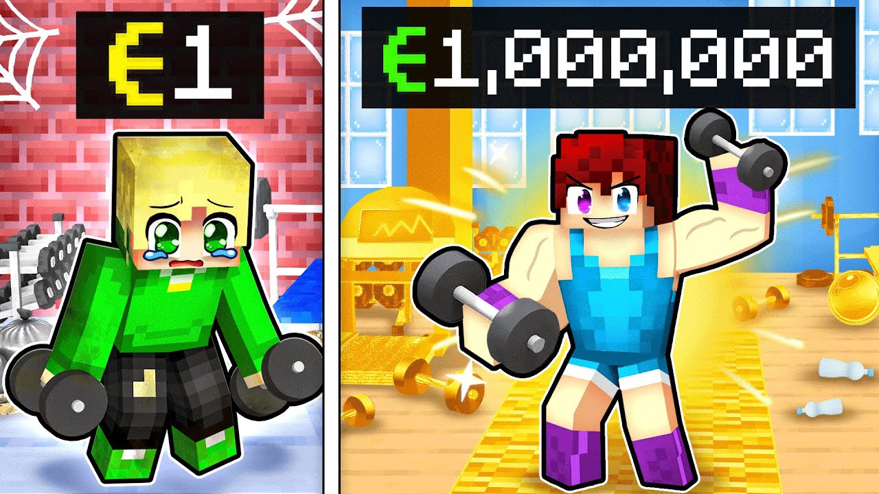 €1 vs €1.000.000 SPORTSCHOOL in Minecraft!