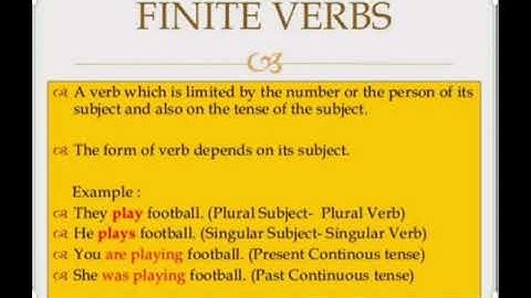 MLZS JHANSI CLASS 8 English Grammar - Finite Verb