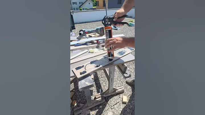 Glue on the second edge tile #diy #tiles #tiles thumbnail