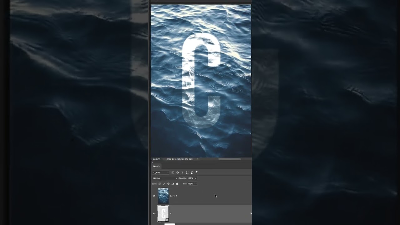 Эффект подводного текста за 1 минуту!