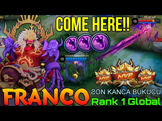 Come Over Here! Franco MVP Gameplay - Top 1 Global Franco by ƧON KANCA BÜKÜCÜ - Mobile Legends class=