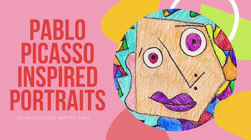 Abstract portraits in the style of Pablo Picasso art tutorial for kids
