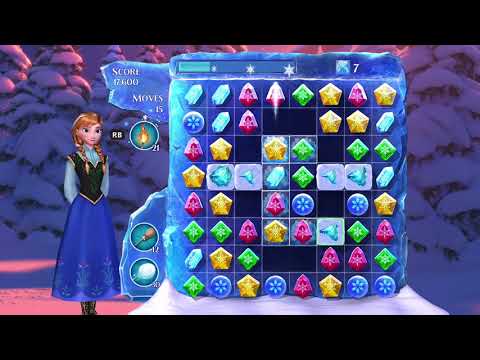 Frozen Free Fall: Snowball Fight Level 177 Walkthrough, No Power Ups