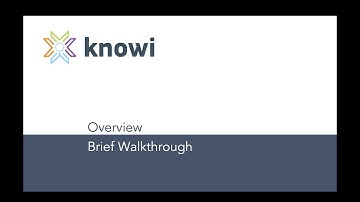 Knowi Brief Walkthrough