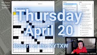 Excellent tricky Thursday! [0:13/7:17]  ||  Thursday 4/20/23 New York Times Crossword