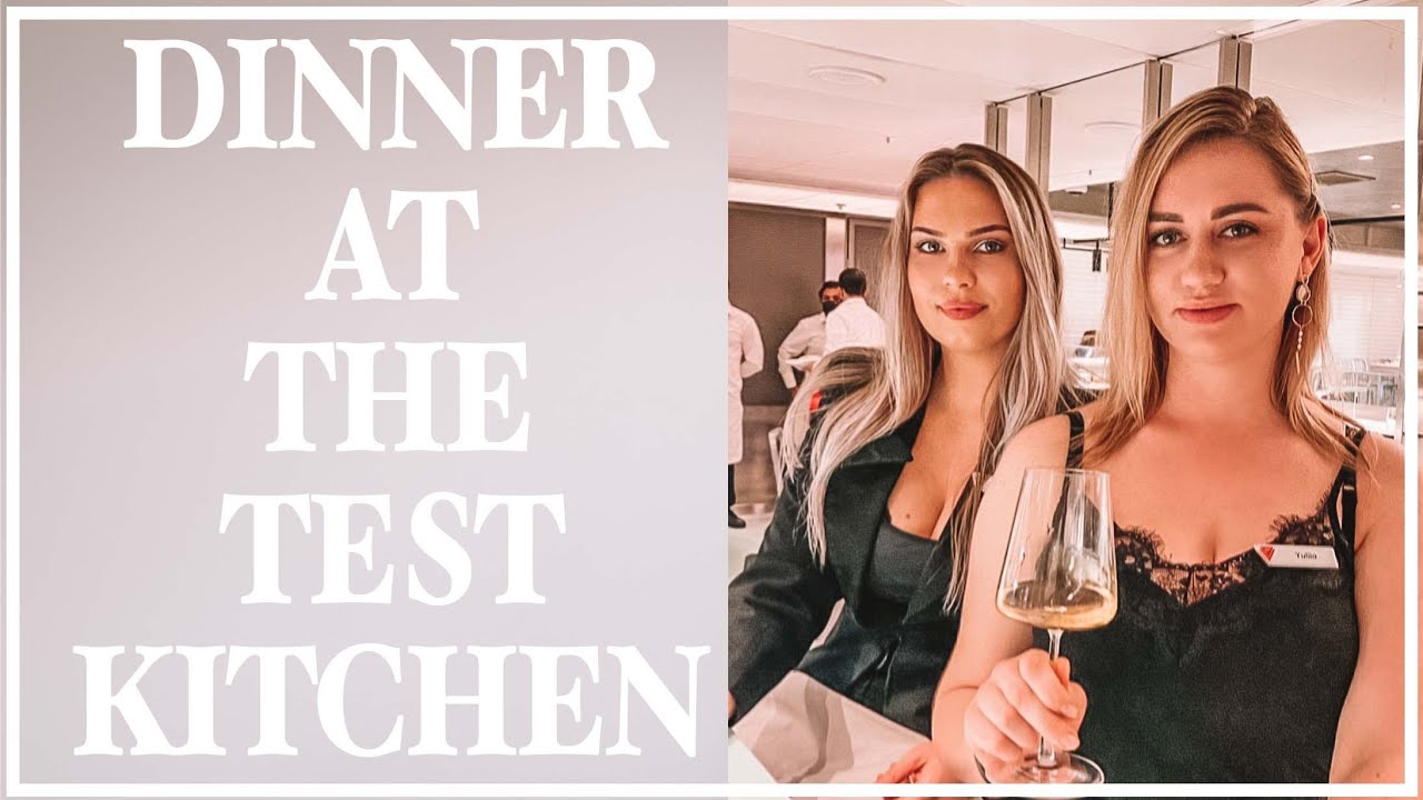 Dinner at The Test kitchen| I work on a cruise ship| Virgin Voyages crew vlog