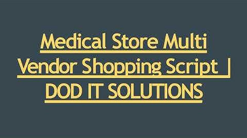 Readymade Pharmacy Clone Script - DOD IT SOLUTIONS
