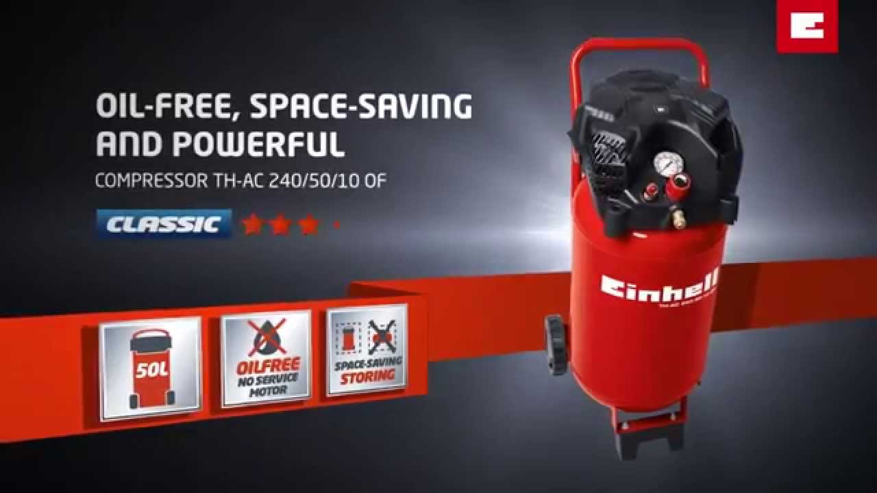 Einhell TH-AC 240/50/10 OF Compressor - YouTube