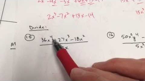 Algebra 2 5.1-5.4 Review Video #2