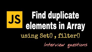 Remove duplicate elements in java script  | Easiest solutions to remove duplicates in array