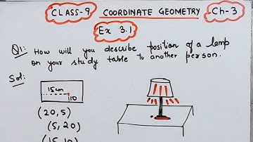 How will you describe the position of a table lamp on your study table to another person I