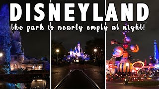 A Nearly Empty Disneyland at Park Closing!