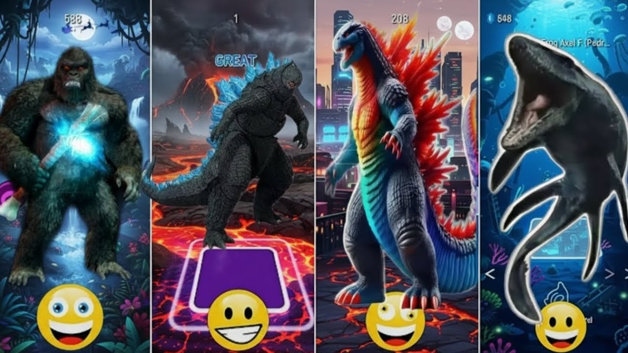 Tiles Hop: Godzilla vs KingKong – Ultimate Dance Battle 🎶🔥
