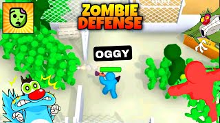 Oggy Became Zombie Hunter And Kill All Zombies | In Zombie Defense Game | Oggy Game screenshot 5
