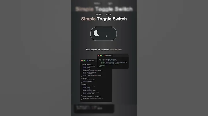 🔀 Simple Toggle Switch 2025! 💻✨ | Modern JavaScript UI in 60 Seconds||#shorts #shortvideo #js #html5 thumbnail