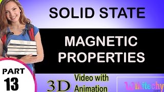magnetic properties solid state class 12 chemistry subject notes lectures cbse iitjee neet