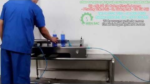 Máy chiết dịch 1 vòi,máy chiết rót bán tự động,máy chiết rót chai nước muối sinh lý