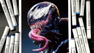 Drawing Venom with Copic Markers