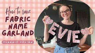How to Sew a Fabric Name Banner | Easy Beginner Tutorial