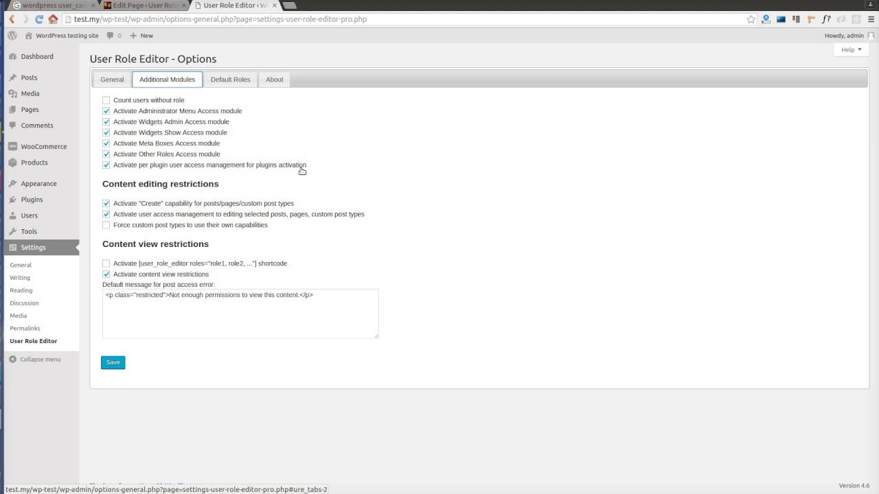User Role Editor Pro - restrict plugins activation - YouTube