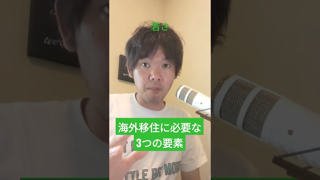 海外移住に必要な3つの要素