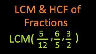 LCM and  HCF or GCD of Fractional or rational Numbers | IBPS | Bank PO