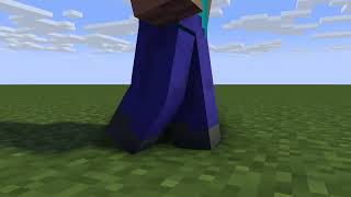 Mine-Imator : Steve punching oak block