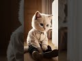 Poor White Cat’s Dream 💰 | 努力的猫故事 | Motivational Cat Story #shorts  #shortvideo  #cat #animation p1