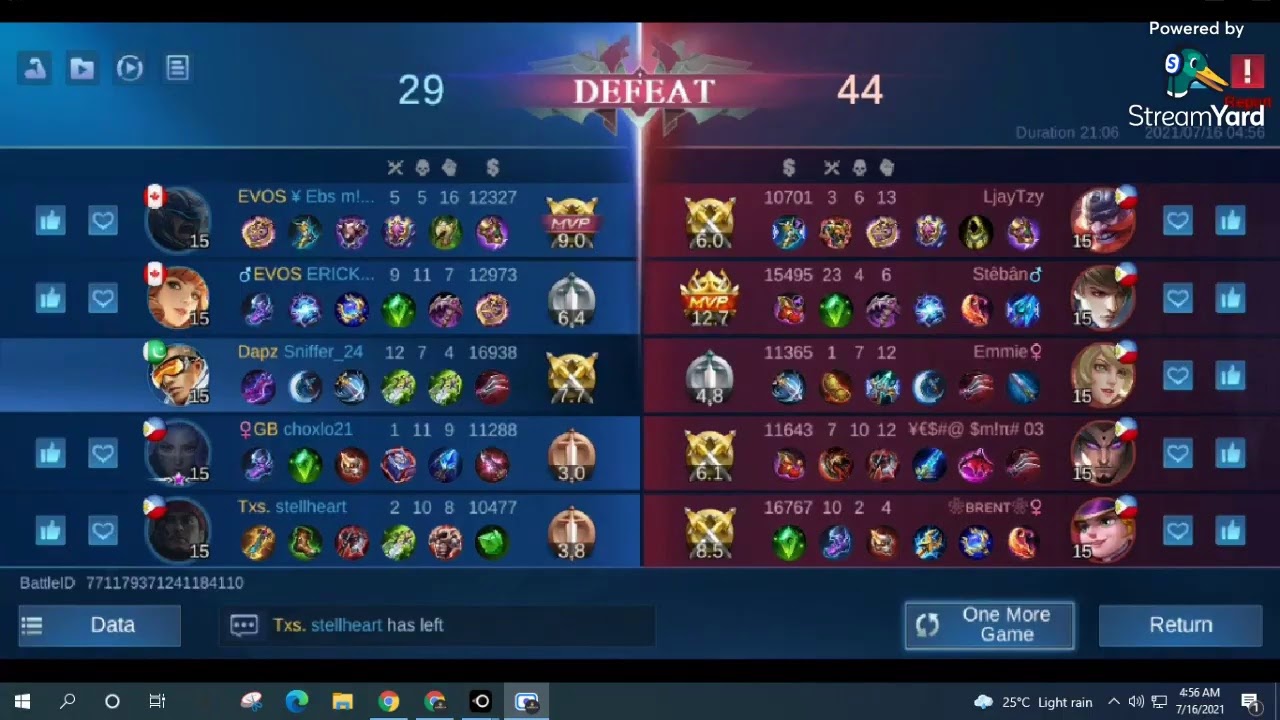 ML Game 07162021 YouTube