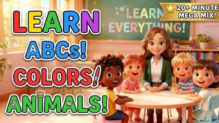 Learn ABCs, Colors, Animals & More! 🌟 20+ Min Kids Learning Compilation | Miss Lily
