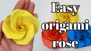 DIY Origami rose idea / how to make paper rose / easy paper craft / beautiful rose flowers #flower