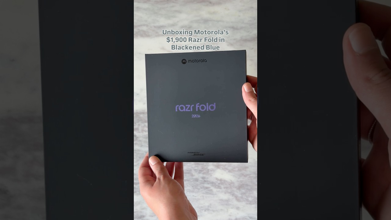 Unboxing Motorola’s $1,900 Razr Fold in Pantone Blackened Blue