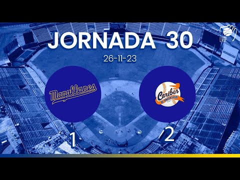 JORNADA 30 RESUMEN  - Navegantes del Magallanes 1- Caribes de Anzoátegui 2   23-24 (26-11-23)